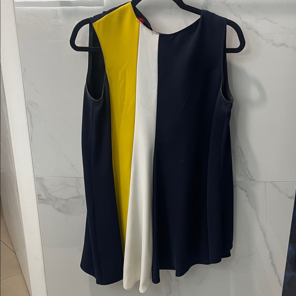 Carolina Herrera Colorblock Sleeveless Blouse